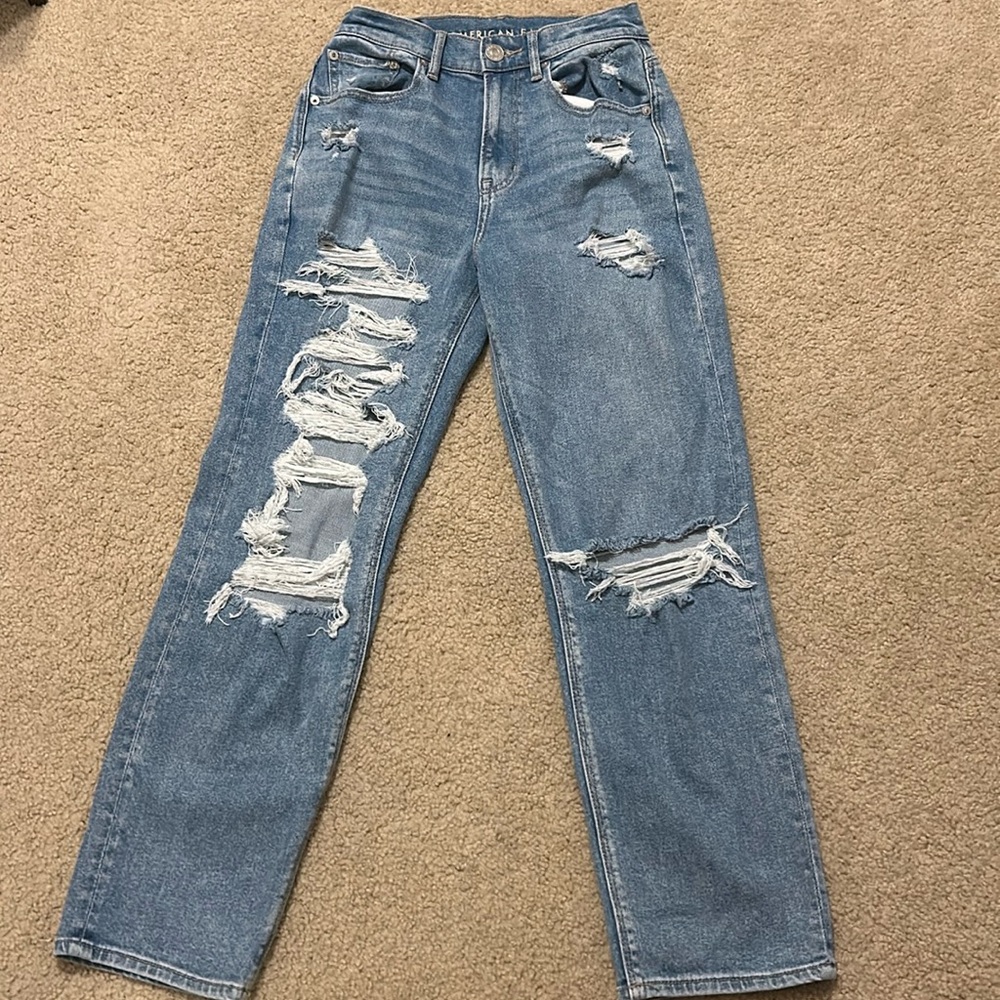 Blue American Eagle Boyfriend Jeans, Size 2